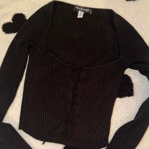 Urban Outfitters Black Off-the-Shoulder Sweater